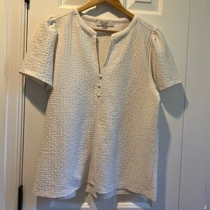 LOFT crinkle blouse, Large